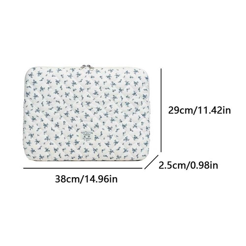 Maple Leaf Cute Quilted Laptop Sleeve Shockproof Commute Work Study Bag - Bild 20 von 21