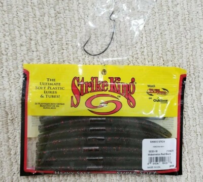 Strike King KVD Plastic Shim E Stick Watermelon Red Flake 5 in for