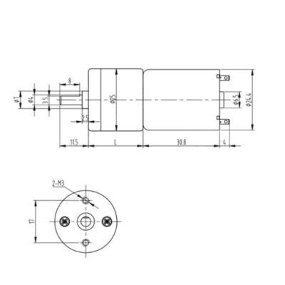 Moteur Réducteur Métallique 25GA-370 DC 12V – Haute Puissance Pour Serrure Électronique, Jouet Voiture Enfant, Robot (300 RPM)