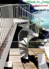 Outdoor Spiral Staircase Kit Galvanized Steel Spacer Step Railing PVC Handrail
