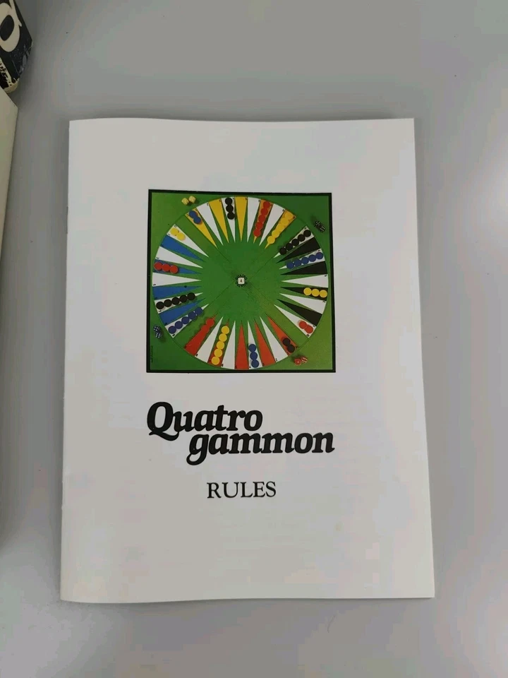 Quatro Gammon Circular Backgammon Strategy Game 1982  Vintage Complete England - Image 4 of 4