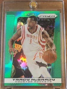 Tracy McGrady 2013-14 Prizm Green #38 Houston Rockets Toronto Raptors HOF
