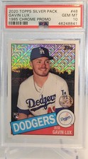 2020 Topps Silver Pack Gavin Lux 1985 Chrome Promo RC Rookie PSA 10 GEM MINT