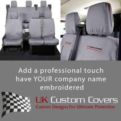 The All New Transit Custom Front & Rear Seat Covers Inc Emb (2024+) 335 131 Gem