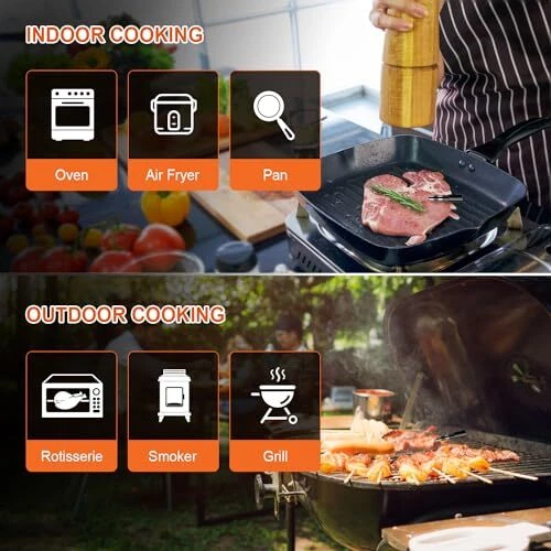 Wireless Meat Thermometer – Digital Cooking Thermometer with Wireless Probe –... Wireless Meat Thermometer – Digital Cooking Thermometer with Wireless Probe –...