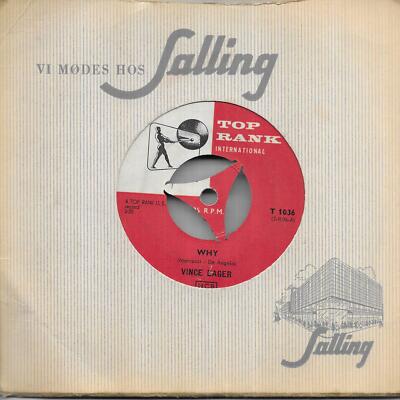 Vince Eager Why Danish 45 7'' single Denmark +El Paso