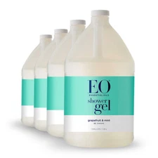 EO Products Shower Gel, Grapefruit & Mint (1 Gallon or Case of 4)