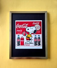 AIDAN FLUX | Hand Signed Original Print Framed LtdEd of 69 COA | SNOOPY COCACOLA