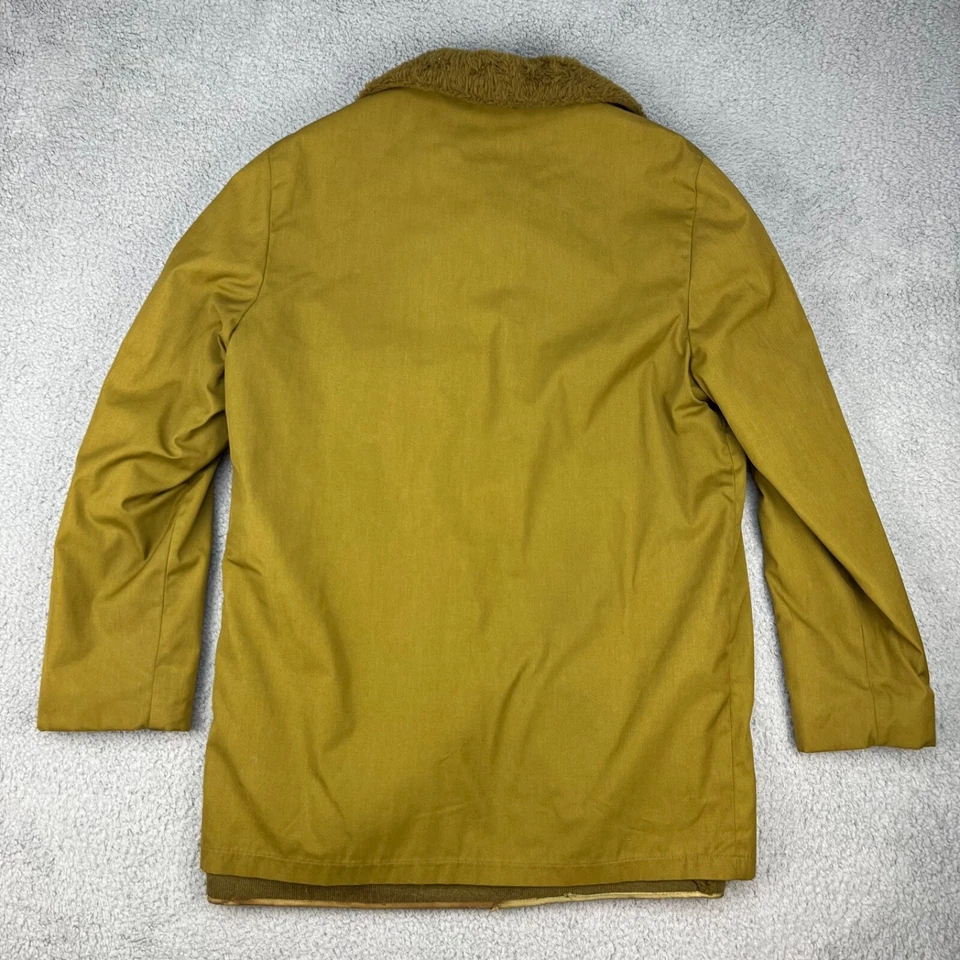 Abrigo Vintage Rugby Ropa Deportiva Adulto 42 Verde Forro Borg Garra Cremalleras Bolsillos Foto 2 de 4