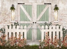 Baby Dream 6  x8  Country Cottage In Spring Fleece Backdrop Used Once