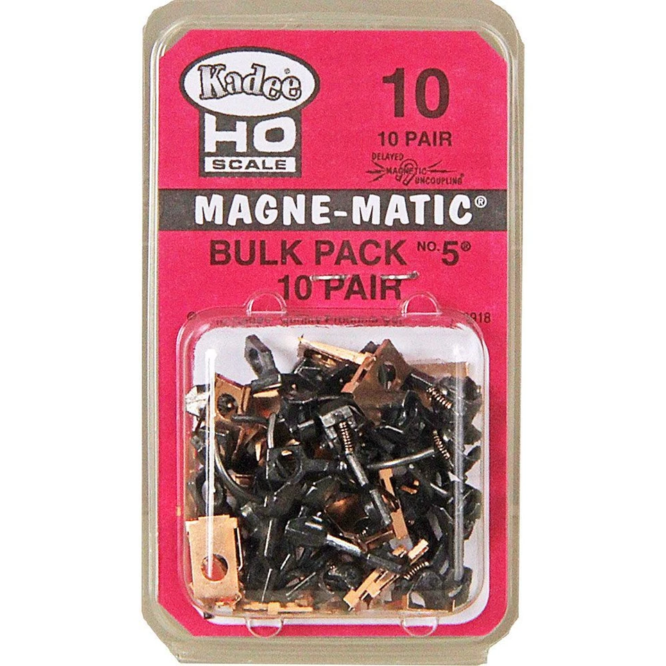 Kadee 10 No.5 Bulk Pack Magne-Matic Couplers (10pr) HO