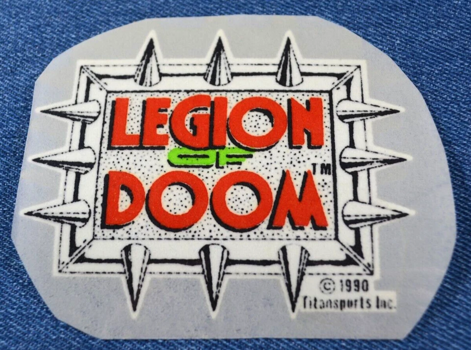 Vintage 90s LEGION OF DOOM  3" Heat Transfer Iron-On Patch WWE WWF Wrestling - Image 3 of 4