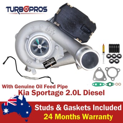 Upgrade Billet Turbo Charger+Genuine Oil Feed Pipe For Kia Sportage 2.0L Diesel