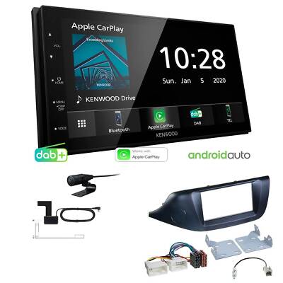 Kenwood Autoradio Apple CarPlay Android Auto DAB+ für KIA Cee'D ab 2012 schwarz