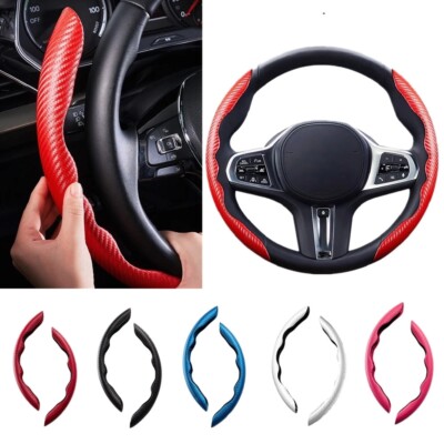 2Stück Universal Carbon Fiber Auto Lenkrad Booster Anti-Rutsch-Abdeckung Zubehör
