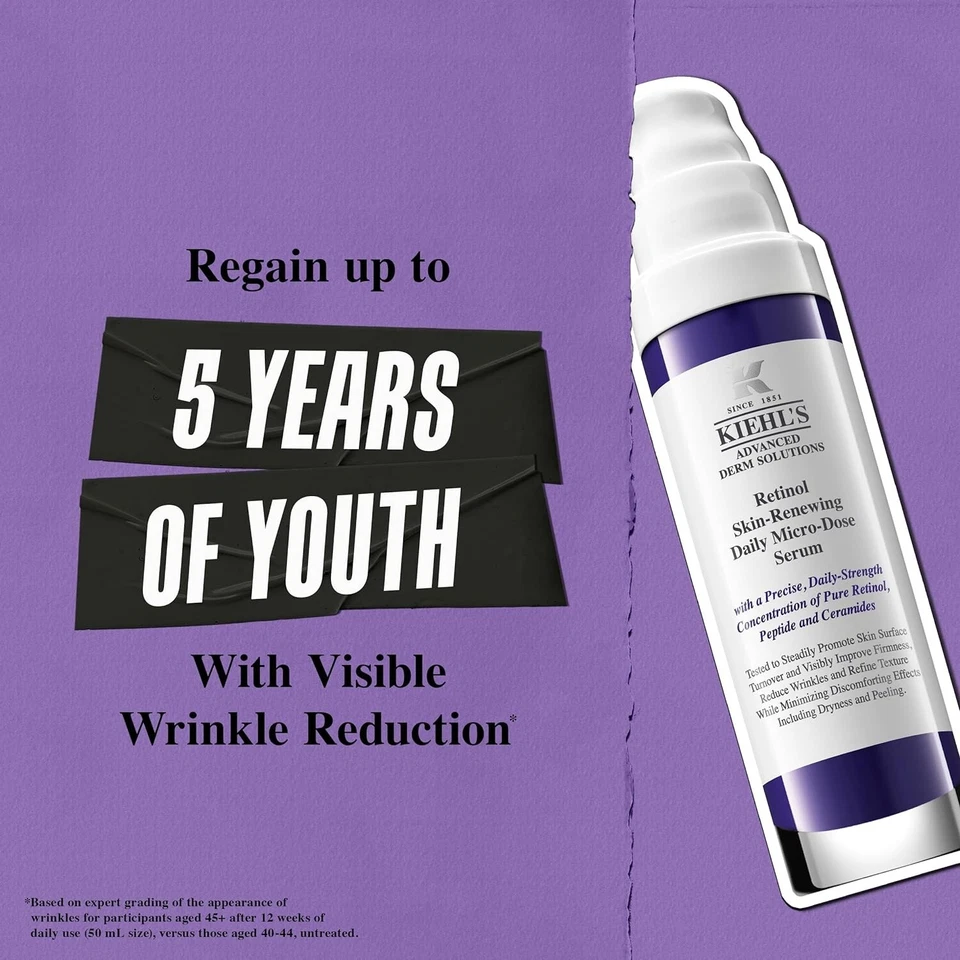 Suero microdosis diario renovador de la piel KIEHL'S Retinol 50 ml Foto 3 de 4