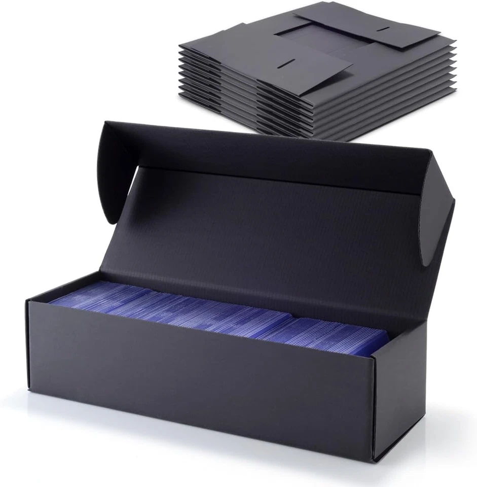 Caja de almacenamiento de tarjetas coleccionables - [Paquete de 8], Estuche con soporte para tarjetas de pasatiempo de béisbol con imán f Foto 2 de 4