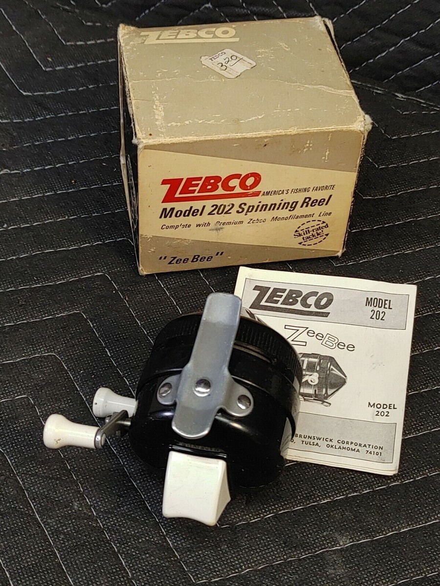 Vintage Zebco 202- Spinning Reel head with Box and Instructions