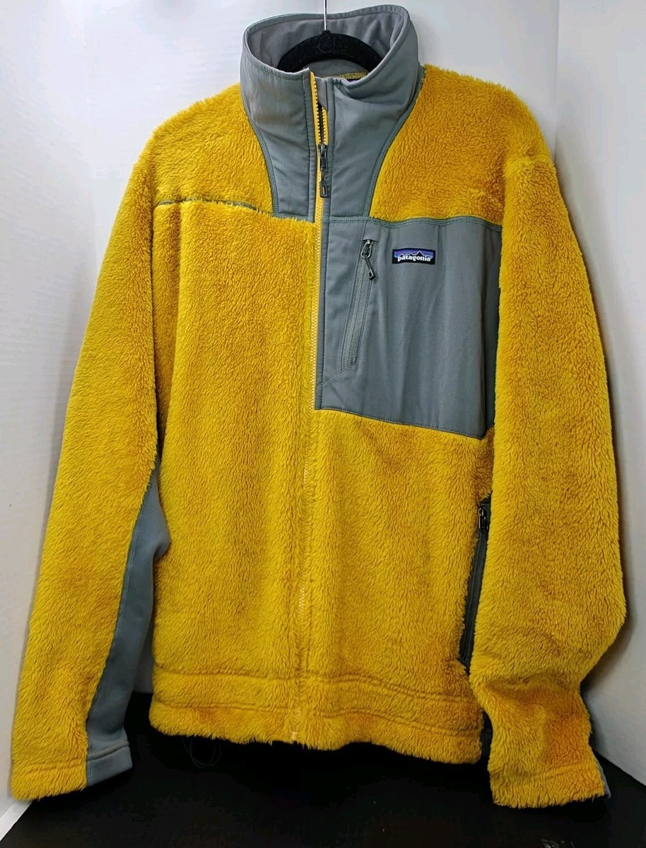 Vintage Patagonia Rhythm Deep Pile Fleece Jacket Mustard Yellow