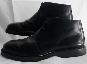 RICHARDS-Men-039-s-Black-Leather-Chukka-Ankle-Boots-Size-US-7-EU-40-Lace-Up