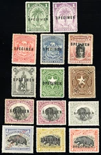 Liberia Stamps # 40//60 MH VF Lot Of 14 Values Specimen Overprints Rare Lot