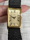 VTG 1976 Timex Manual Wind Tank Watch Roman Numeral Dial Designer Style