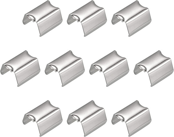 100 StüCk Bandklemmen Umklappen Quetsch Crimp Enden 12X8Mm Endkappen Schmuck Ver-image