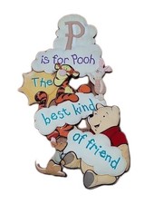 DISNEY STORE WINNIE THE POOH  FRIENDS 3D WALL HANGING 28" TALL. Used