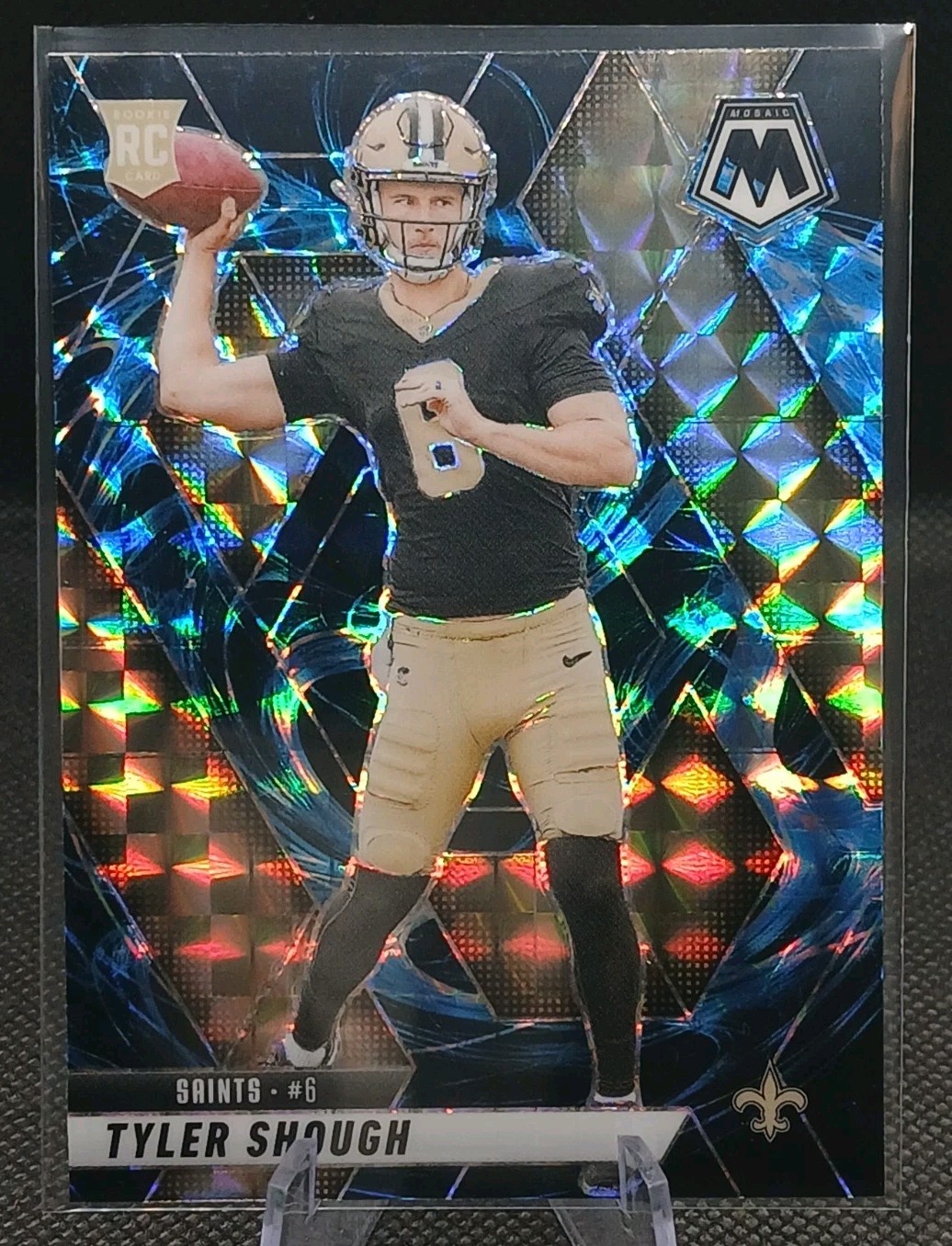2025 Panini Mosaic Tyler Shough #312 Genesis Mosaic Prizm RC SSP OROTY