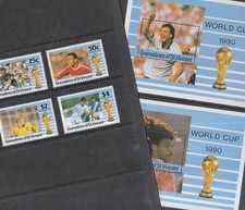 Granadinas San Vicente 1990 Como Nuevo MNH Copa Mundial de Fútbol FIFA Egipto Austria EE. UU.