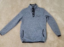Simply Southern Snap Pullover Womens Medium Gray Warm Sweatshirt Preppy Logo