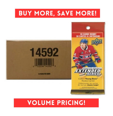 2022-23 Upper Deck Extended Series Hockey Fat Pack 18 Pack Box