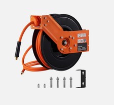 Retractable Air Hose Reel 3/8 IN x 50FT Rubber Air Hose Reel Max 300 PSI