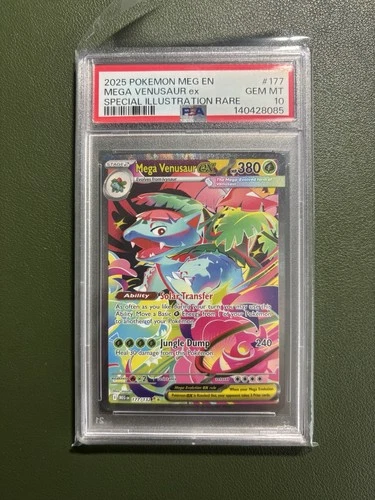 2025 POKEMON MEG SPECIAL ILLUSTRATION RARE #177 MEGA VENUSAUR EX PSA 10