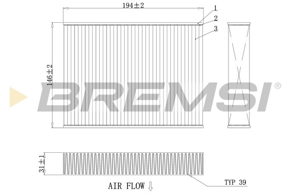 Bremsi Innenraumfilter FüR Toyota Aygo PAB4_ KGB4_ CitroëN C1 Ii Pa_ Ps_ 108-image