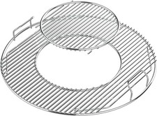 53.5CM Hinged Round Cooking Grate BBQ Grill Gourmet Chrome plated Camping Grill