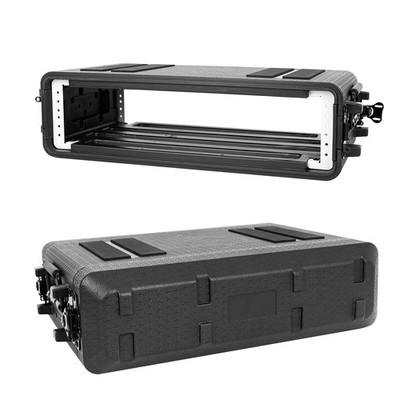 2U Rack Mount, Molded Pro-Audio PA DJ Case, Waterproof Hard Case with Custom Foa