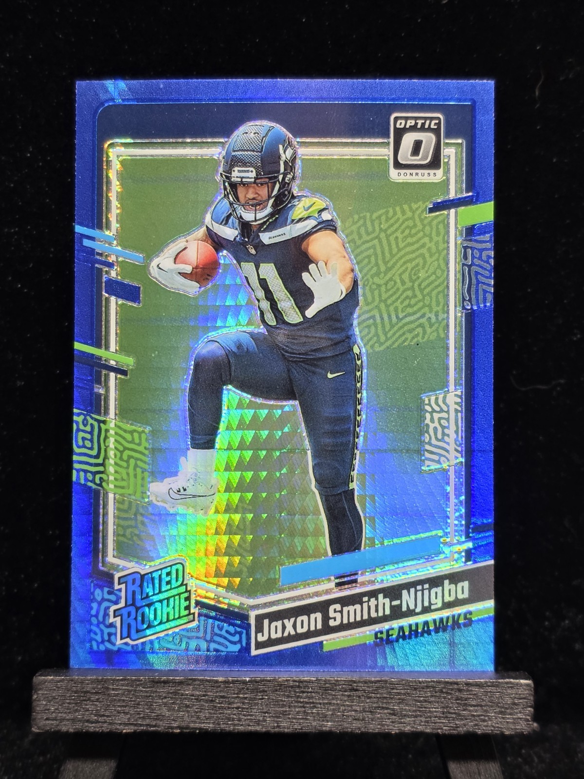 2023 Panini Donruss Optic Rated Rookie Jaxon Smith-Njigba #293 Blue Hyper Prizm
