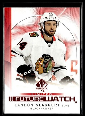 2024-25 SP Authentic Future Watch Limited Red Landon Slaggert Rookie Chicago