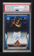 2023 Bowman Draft Chrome Prospect Blue Wave Refractor Tommy Troy PSA 9 Auto yj0