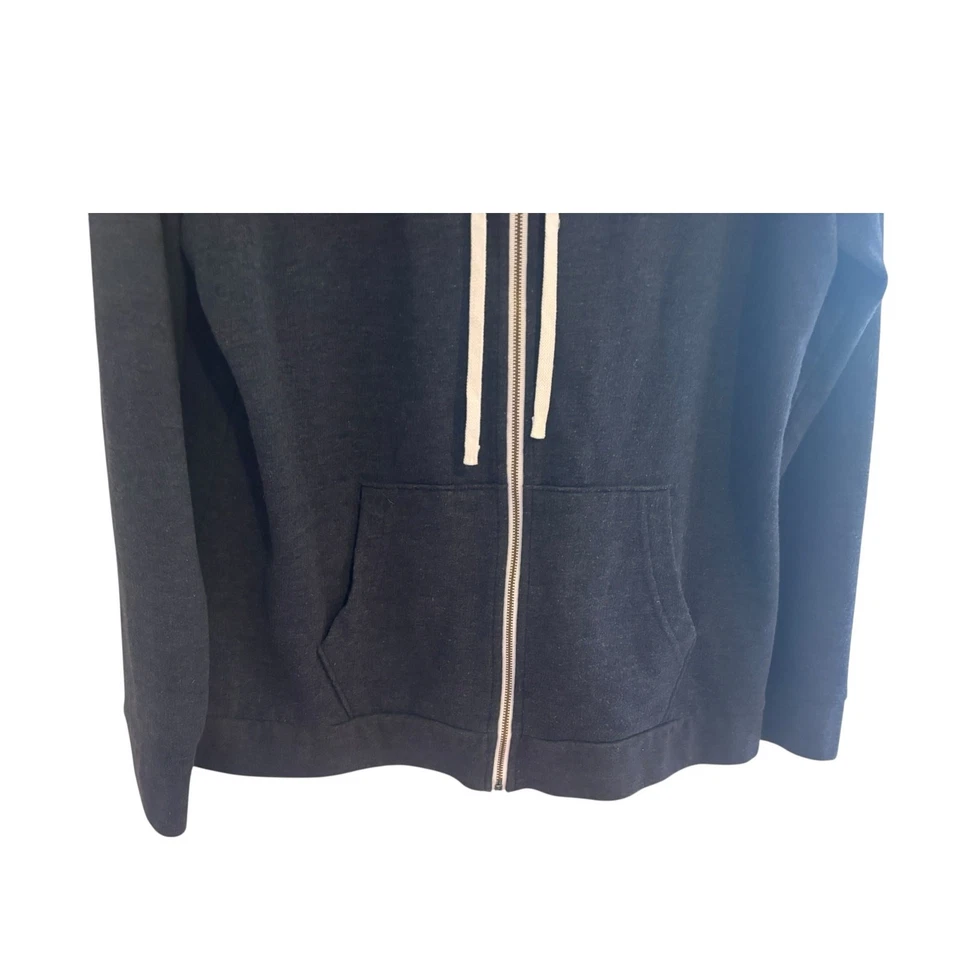 Eddie Bauer 女式全拉链连帽运动衫蓝色 L 户外远足必备品 — 第 3/4 张图片