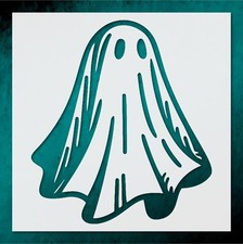 Ghost Outline Halloween Wall Art Reusable Plastic Stencil - StencilAir