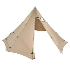Uimoso Waterproof Tipi Tent with Stove Jack for 4-6 Person Camping Adventures