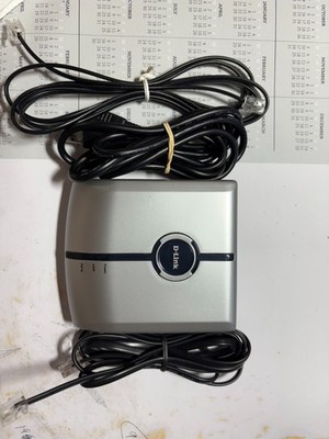 D-Link DPH-50U Silver Skype Telephone Adapter With Cords