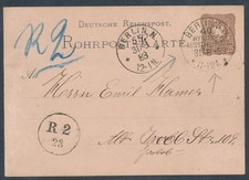 DR. Rohrpost Ganzsache Karte, aus Berlin/Hygiene-Ausstellung-Platz  gelaufen