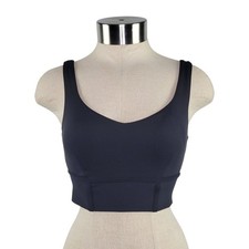 JoyLab Black Longline Sports Bra Scoop Neck Sculpt Light Support Size XS