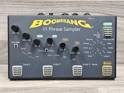 Boomerang III 3 Phrase Sampler Looper Pedal Guitar Effects Unit (A1D028606)
