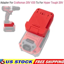 Adapter For Craftsman 20V V20 Li-ion Battery To For Hyper Tough 20V Power Tools