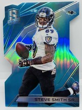 2015 Panini Spectra Steve Smith Sr RARE Neon Blue Prizm Die-Cut /35 BAL Ravens