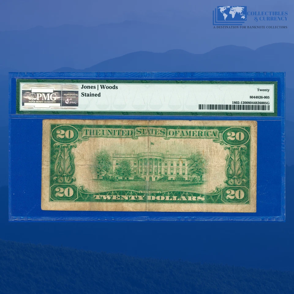 1929 $20 The First National Bank of WINSLOW, AZ, Charter #12581, Low #,PMG VF 20 - Image 2 of 3